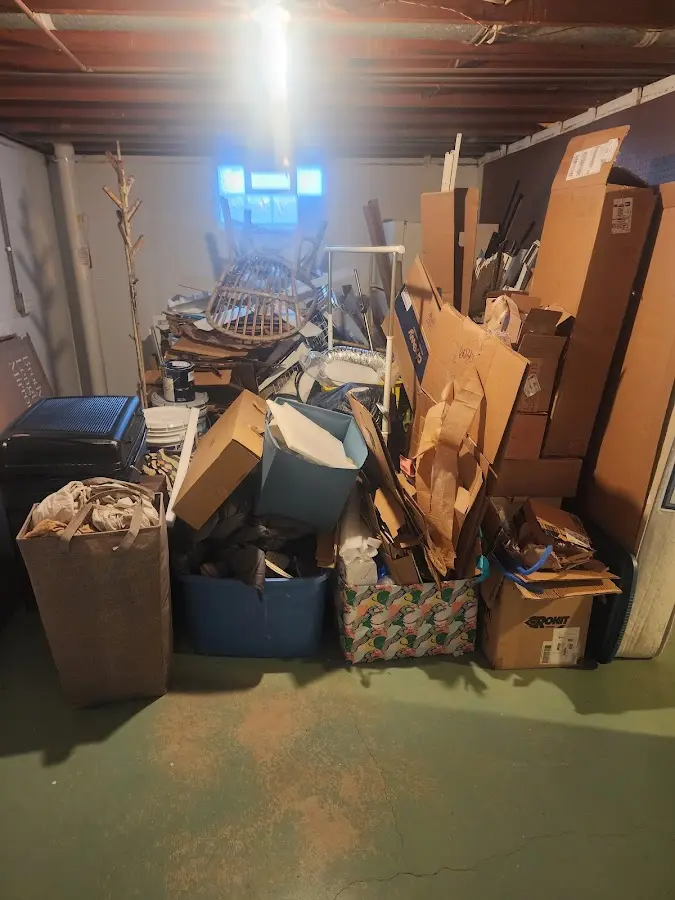 Roll-off dumpster container at job site for Roll Off Dumpster Rental in Peru